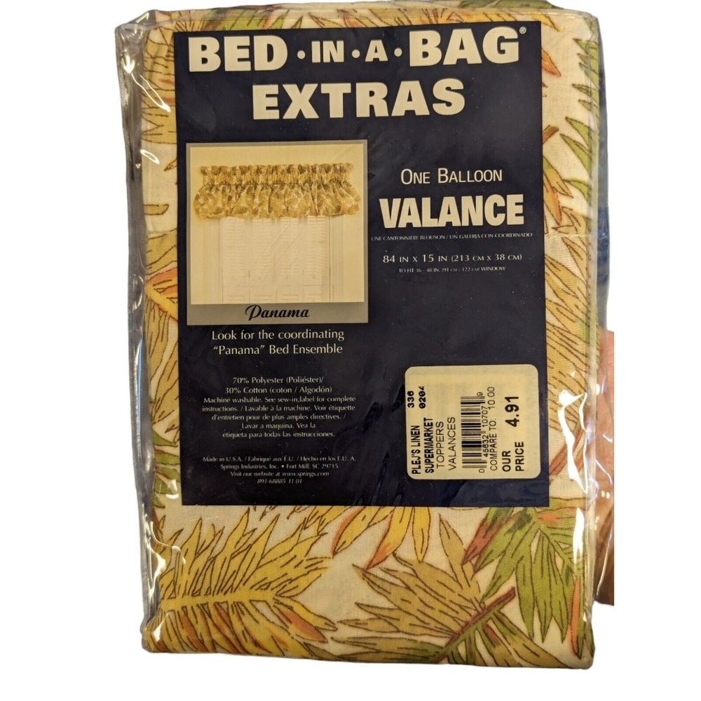 vintage bed in a bag Balloon Valance Panama NOS USA